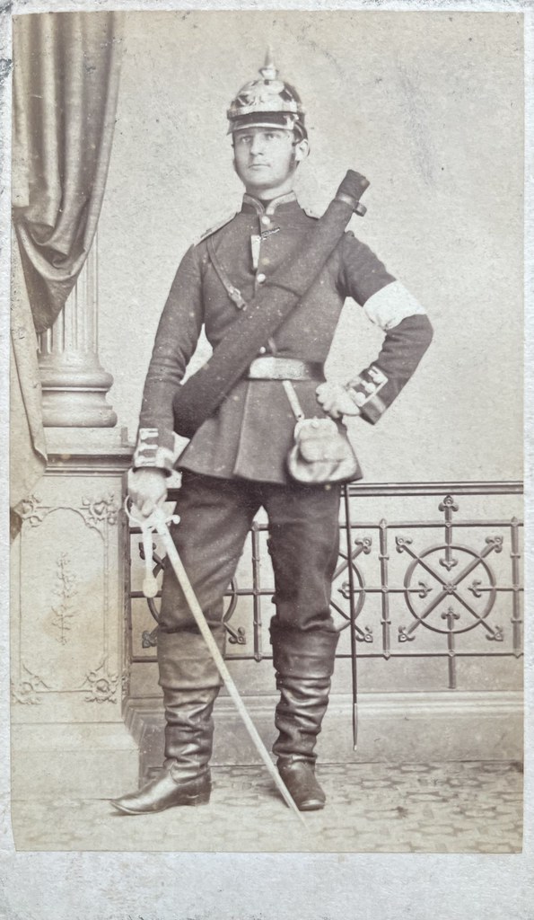 W. Rudolph, Darmstadt, 1866. "Feldwebel Hardt. 13. Comp. 4. Bataillon niederrheinischen Füsilier-Regiments 39. August 1866."