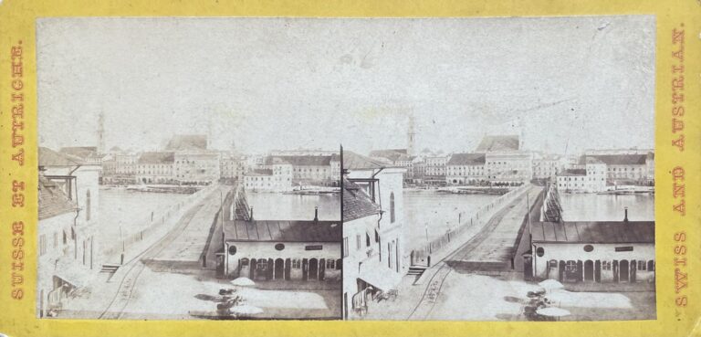 A. C., Linz, ca. 1850er. "Vues en Suisse et Autriche. No. 371. Donau. (Oesterreich). Ansicht von Linz mit der Brücke."