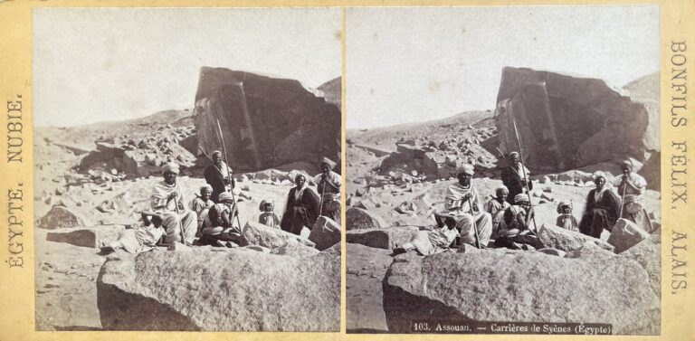 Felix Bonfils, Alès, ca. 1870. "103. Assouan. - Carrières de Syènes (Égypte)".